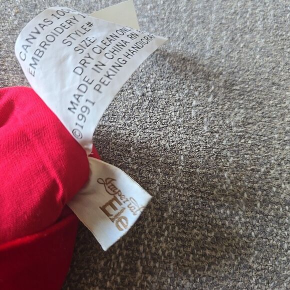 VTG IMPERIAL ELEGANCE Needlepoint Christmas Stocking Santa Saint Nick Fireplace - Picture 7 of 8